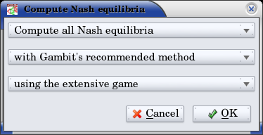 dialog for computing Nash equilibria